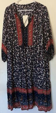 NWT BloomChic Cottagecore Tassel Peasant Dress Size 18/20